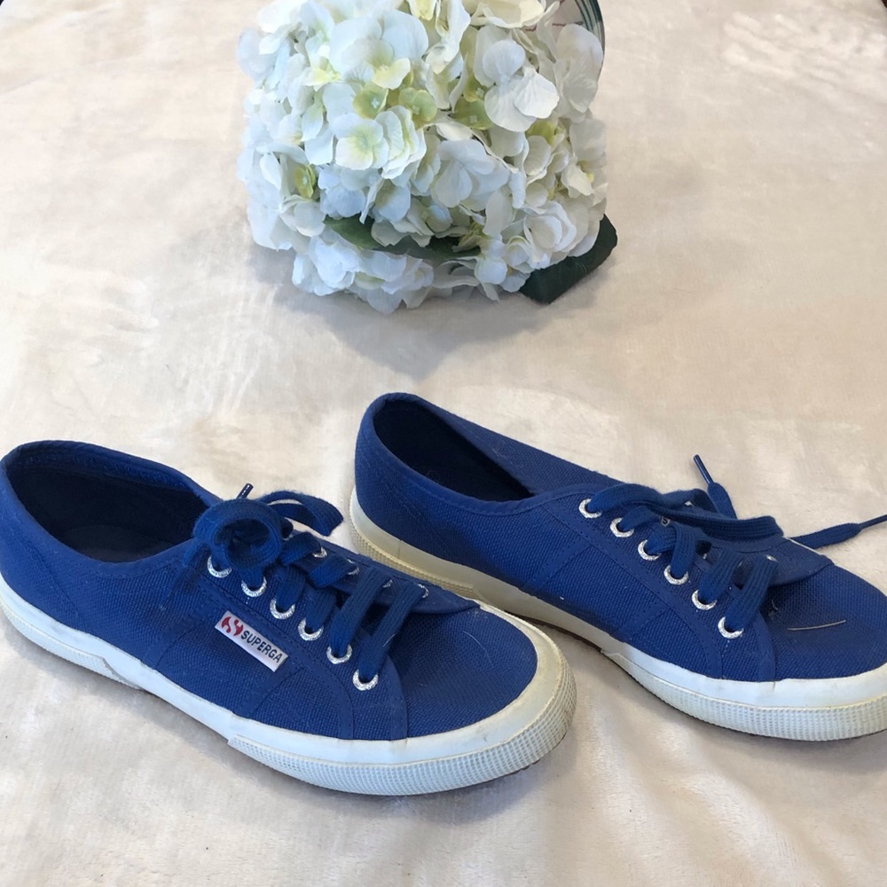 Supera Blue Canvas Sneakers, Size 8 - Picture 4 of 9